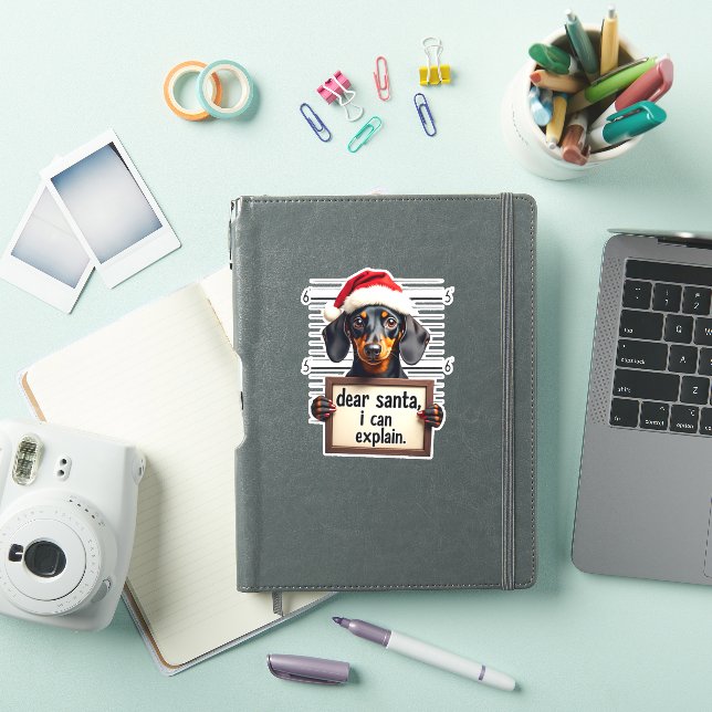 Funny Dachshund Christmas Dear Santa I Can Explain (iPad Cover)