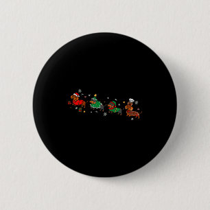 Funny Dachshund Christmas Parade  6 Cm Round Badge