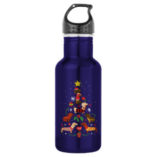 Funny Dachshund Christmas Tree 532 Ml Water Bottle