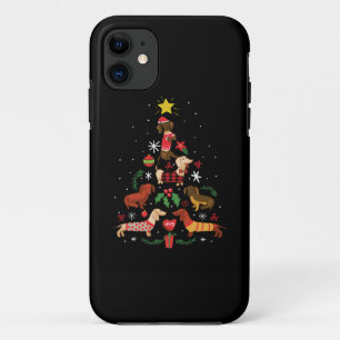 Funny Dachshund Christmas Tree iPhone 11 Case