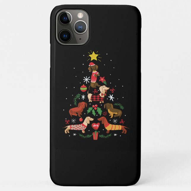 Funny Dachshund Christmas Tree Case-Mate iPhone Case (Back)