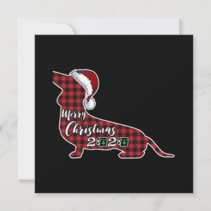 Funny Dachshund Dog Christmas Card