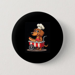 Funny Dachshund Dog Hotdog Sandwich Weenie Sausage 6 Cm Round Badge