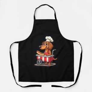 Funny Dachshund Dog Hotdog Sandwich Weenie Sausage Apron