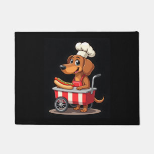 Funny Dachshund Dog Hotdog Sandwich Weenie Sausage Doormat
