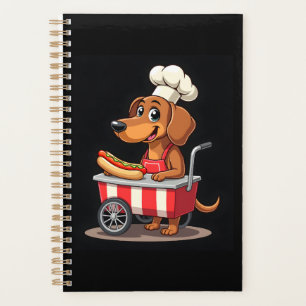 Funny Dachshund Dog Hotdog Sandwich Weenie Sausage Planner