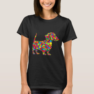 Funny Dachshund Dog Lovers Polka Dot Happy Dot Day T-Shirt