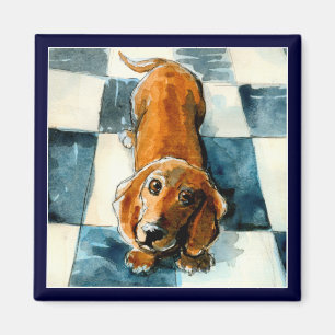 Funny Dachshund dog magnet
