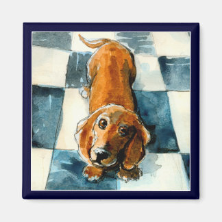 Funny Dachshund dog magnet