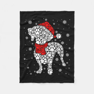 Funny Dachshund Dog Paws Santa Hat Christmas Xmas Fleece Blanket