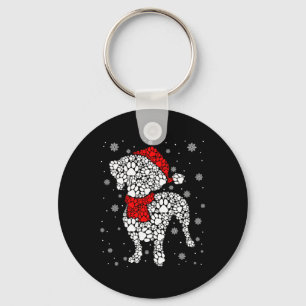 Funny Dachshund Dog Paws Santa Hat Christmas Xmas Key Ring