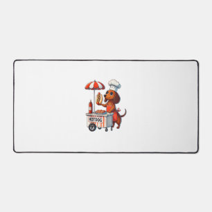 Funny Dachshund Dog Weenie Sausage Hotdog Sandwich Desk Mat