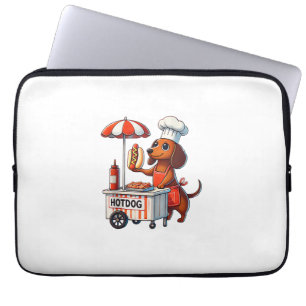 Funny Dachshund Dog Weenie Sausage Hotdog Sandwich Laptop Sleeve