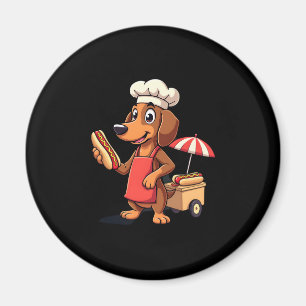 Funny Dachshund Dog Weenie Sausage Hotdog Sandwich Magnet