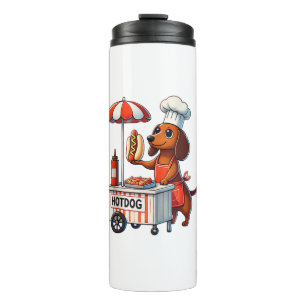 Funny Dachshund Dog Weenie Sausage Hotdog Sandwich Thermal Tumbler
