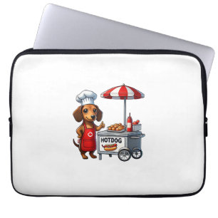 Funny Dachshund Dog Weiner Sausage Hotdog Sandwich Laptop Sleeve