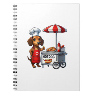 Funny Dachshund Dog Weiner Sausage Hotdog Sandwich Notebook
