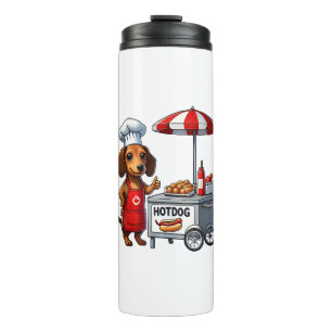 Funny Dachshund Dog Weiner Sausage Hotdog Sandwich Thermal Tumbler
