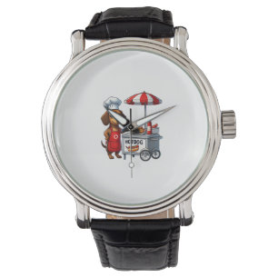 Funny Dachshund Dog Weiner Sausage Hotdog Sandwich Watch