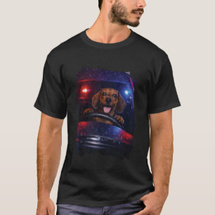 Funny Dachshund Driving Meme Dog Driving A Car T-Shirt