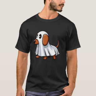 Funny Dachshund Ghost Halloween Costume Boys Girls T-Shirt