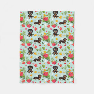 Funny Dachshund Gift Fleece Blanket