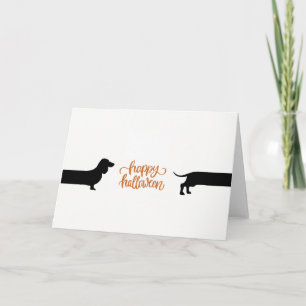 Funny dachshund Halloween Card