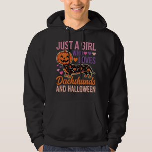 Funny Dachshund Halloween Pumpkin Dog Lover Hoodie