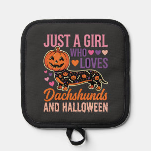 Funny Dachshund Halloween Pumpkin Dog Lover Pot Holder