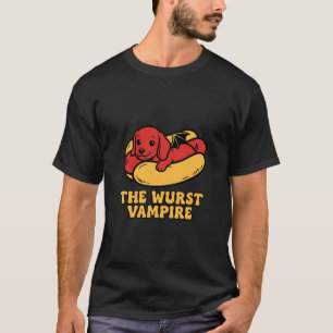 Funny Dachshund Halloween Wurst Vampire Hot Dog T-Shirt