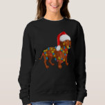 Funny Dachshund Lights Santa Hat Christmas Kids Xm Sweatshirt<br><div class="desc">Funny Dachshund Lights Santa Hat Christmas Kids Xmas</div>