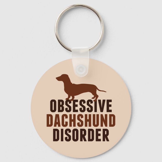 Funny Dachshund Lover Key Ring (Front)