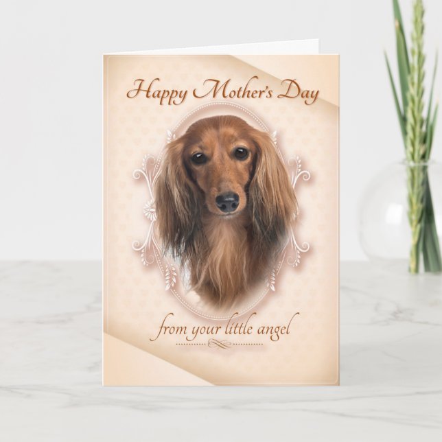 Funny Dachshund Mother's Day Card (Front)
