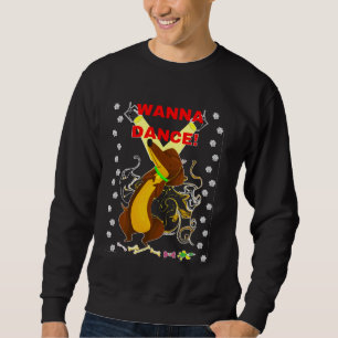 Funny Dachshund Pet Dad Wiener Dog Mum Cute Wanna Sweatshirt