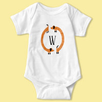 Funny Dachshund Sausage Dog Monogram