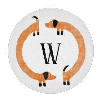 Funny Dachshund Sausage Dog Monogram