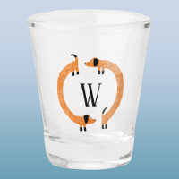 Funny Dachshund Sausage Dog Monogram