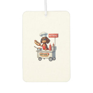 Funny Dachshund Sausage Dog Weenie Hotdog Sandwich Car Air Freshener