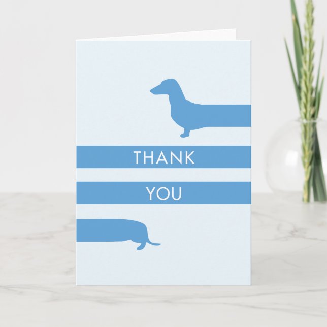 Funny Dachshund Thank You Card (Front)