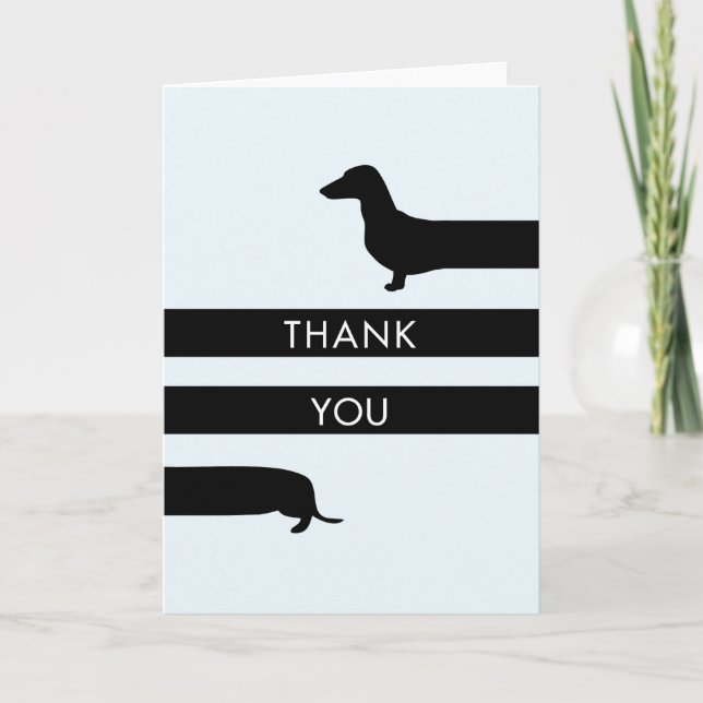 Funny Dachshund Thank You Card (Front)