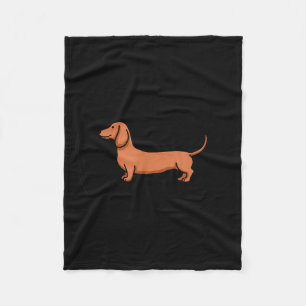 Funny dachshund weiner long dog club sausage breed fleece blanket