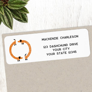 Funny Dachshund Wiener Dog Return Address Label
