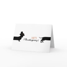 Funny Dachshund with pilgrim hat halloween