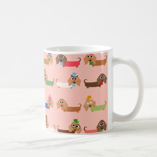 Funny Dachshunds Coffee Mug (Right)
