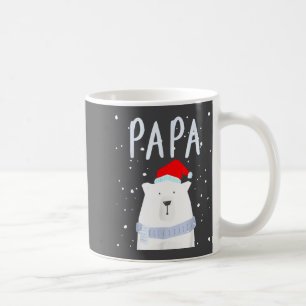Funny Dad Bear Christmas Saint Hat Couples Family  Coffee Mug