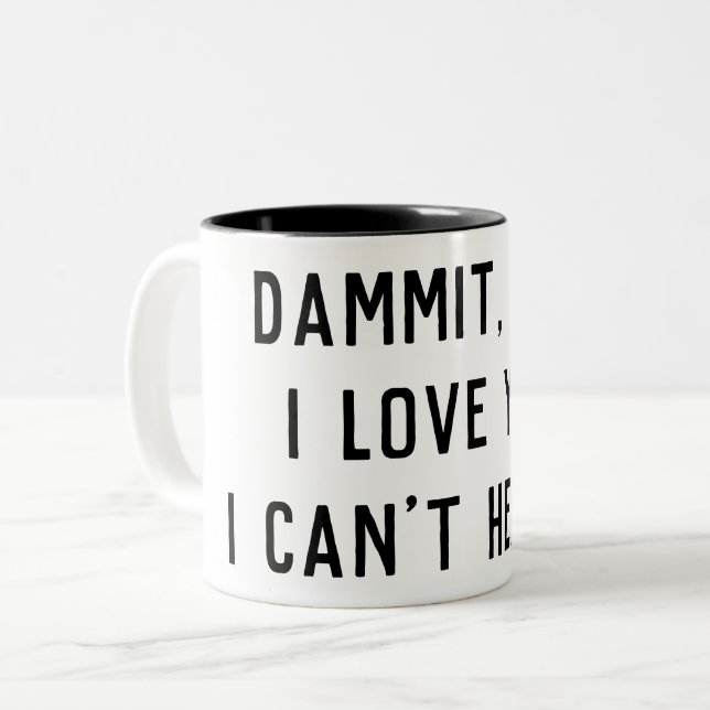 Funny Dad Best Dad Ever Father's Day Love Two-Tone Coffee Mug (Front Left)