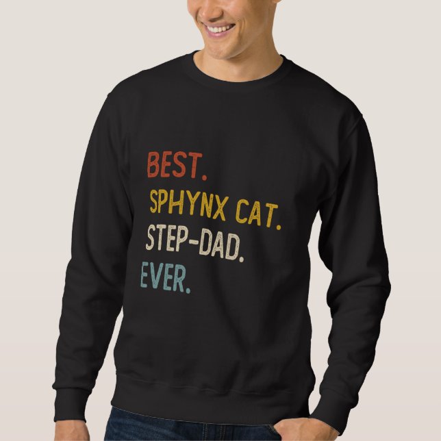 Funny Dad Best Sphynx Cat Step-Dad Ever Shirts Fat (Front)