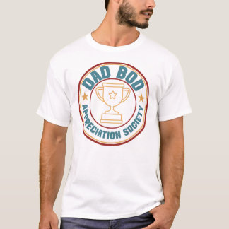 Funny Dad Bod Appreciation Society Emblem Art T-Shirt
