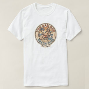 Funny Dad Bod Beach Club - Retro Summer Vacation T-Shirt