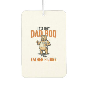Funny Dad Bod Father Figure Bear Beer Shirt_1 Car Air Freshener
